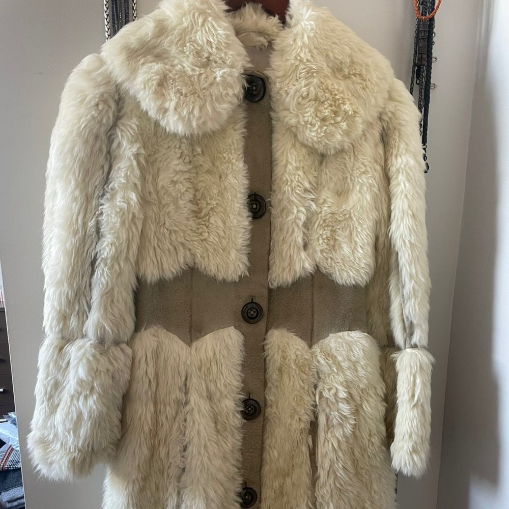 Vintage rabbit fur coat